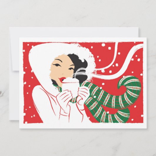 ホットココア招待状 招待状 (正面)