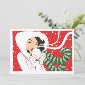 ホットココア招待状 招待状 (スタンド正面)