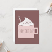 ホットココア焚き火マグ 誕生日 友達 カード (正面/裏面インサイチュ)