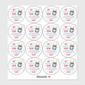 ホットココア爆弾かわいいチョコレートカップの指示 シール (シート)