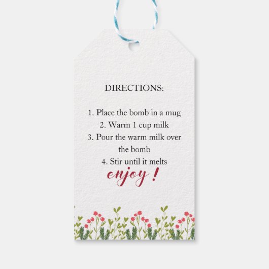 ホットココア爆弾クリスマスクッキーギフト ギフトタグ (裏面)