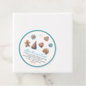 ホットココア爆弾スイーツとベビー外は寒い フェイバータグ (インサイチュ)