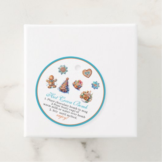 ホットココア爆弾スイーツとベビー外は寒い フェイバータグ (インサイチュ)