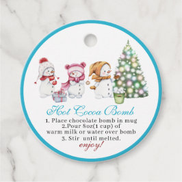 ホットココア爆弾スイーツとベビー外は寒い フェイバータグ