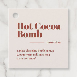 ホットココア爆弾ホットチョコレート爆弾の好意 フェイバータグ