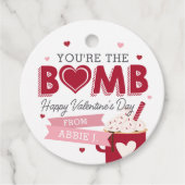 ホットココア爆弾教室バレンタインデーラベル フェイバータグ (正面)