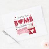 ホットココア爆弾教室バレンタインデー スクエアシール (封筒)