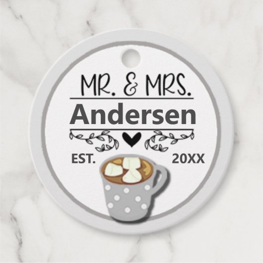 ホットココア爆弾 | DIY 結婚's フェイバータグ (正面)