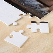 ホットココア窓の冬の雪 ジグソーパズル (側面)