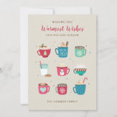 ホットココア ウォーマスト ウィッシーズ 非写真 ホリデー カード (正面)