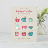 ホットココア ウォーム ウィッシュ 非写真 ホリデー カード (スタンド正面)