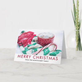 ホットココア |キャンディーケーン |スカーフ&ミッツのクリスマス カード