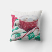 ホットココア |キャンディーケーン |スカーフ&ミッツのクリスマス クッション (裏面)