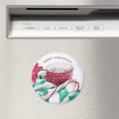 ホットココア |キャンディーケーン |スカーフ&ミッツのクリスマス マグネット (インサイチュ (食洗機))