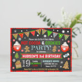 ホットココア&クッキークリスマス招待状 招待状 (スタンド正面)