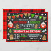 ホットココア&クッキークリスマス招待状 招待状 (正面/裏面)