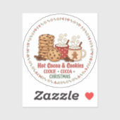 ホットココア&クッキー クリスマス シール (シート)