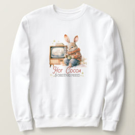 ホットココア&クリスマスムービーヴィンテージウサギ スウェットシャツ