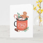 ホットココア クリスマス カード (黄色い花)