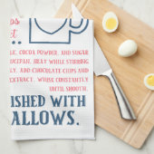 ホットココア チョコレート レシピ キッチン タオル (四つ折り)