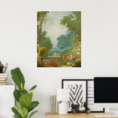 ホットコックルのゲーム – ジーンフラゴナールファインアート ポスター (ホームオフィス)