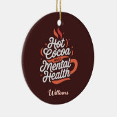 ホットコパーソナライズされたコアとメンタルヘルス セラミックオーナメント (右)