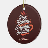 ホットコパーソナライズされたコアとメンタルヘルス セラミックオーナメント (左)