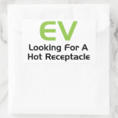ホットコンセントを探しているEV 長方形シール (バッグ)