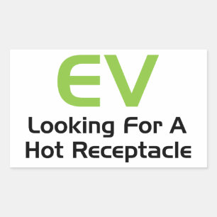 ホットコンセントを探しているEV 長方形シール