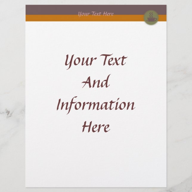 ホットコーヒーのレターヘッド (正面)