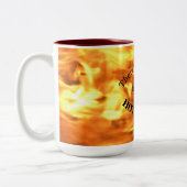 「。..ホットコーヒーの時間!」マグカップ ツートーンマグカップ (左)