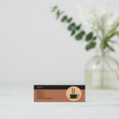 ホットコーヒー名刺 スキニー名刺 (スタンド正面)