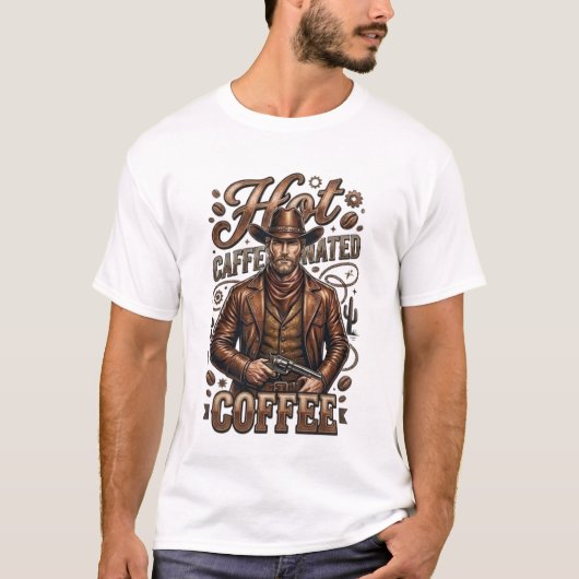 ホットコーヒー レトロカウボーイTシャツ Tシャツ (正面)
