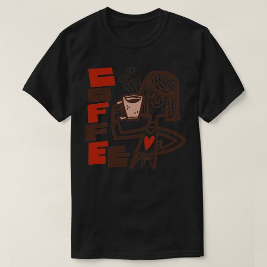 ホットコーヒー Tシャツ (デザイン正面)
