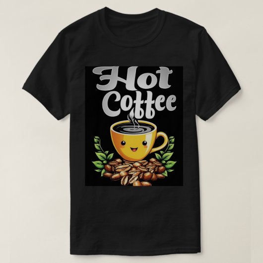 ホットコーヒー Tシャツ (デザイン正面)