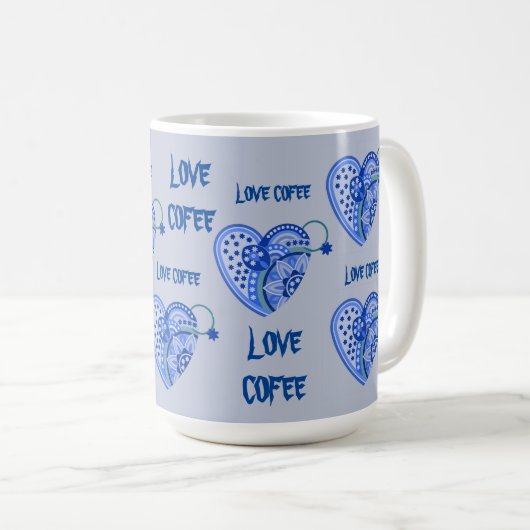 ホットコーヒーLOVEマグ コーヒーマグカップ (正面右)