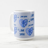 ホットコーヒーLOVEマグ コーヒーマグカップ (正面左)
