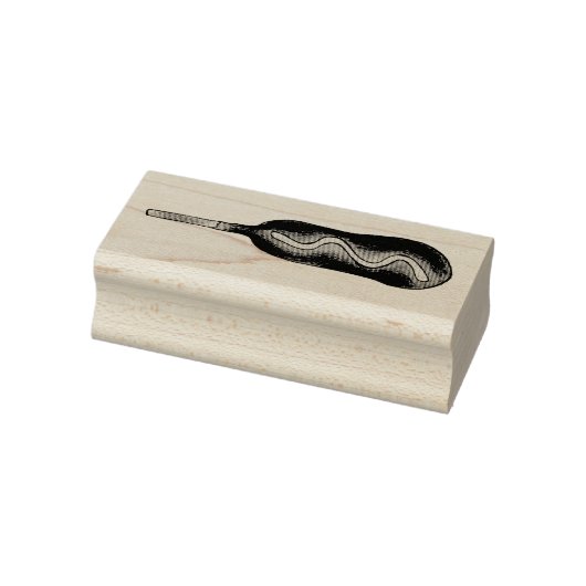 ホットコーンドッグコーンドッグとマスタードフェアフードスタンプ ラバースタンプ (スタンプ)