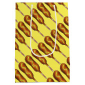 ホットコーンドッグコーンドッグイエローマスタードジャンクフード ミディアムペーパーバッグ (裏面)