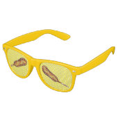 ホットコーンドッグコーンドッグイエローマスタードジャンクフード レトロサングラス (アングル)