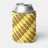 ホットコーンドッグコーンドッグイエローマスタードジャンクフード 缶クーラー (缶裏面)