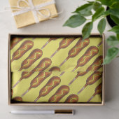 ホットコーンドッグコーンドッグイエローマスタードジャンクフード 薄葉紙 (ギフト)