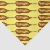 ホットコーンドッグコーンドッグイエローマスタードジャンクフード 薄葉紙 (詳細)