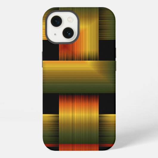 ホットゴールドの織り iPhoneケース (裏面)