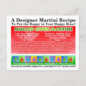 ホットサイダークリスマスマルティーニのレシピ ポストカード (正面)