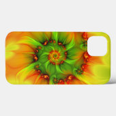 ホットサマーグリーンオレンジ抽象芸術フラクタルカラフル Case-Mate iPhoneケース (裏面 (横))