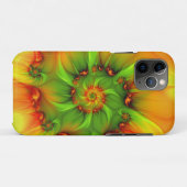 ホットサマーグリーンオレンジ抽象芸術フラクタルカラフル Case-Mate iPhoneケース (裏面(横))