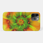 ホットサマーグリーンオレンジ抽象芸術フラクタルカラフル Case-Mate iPhoneケース (裏面(横))