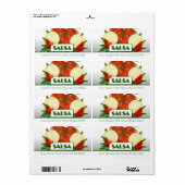 ホットサルサ缶詰ラベルを保持 ラベル (フルシート)