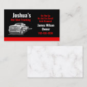 ホットショットトラックキングブラック&レッドビジネスカード 名刺 (正面/裏面)